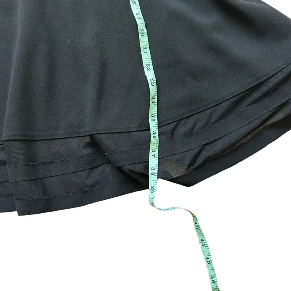 Calvin Klein sleeveless black crepe knit fit flare dress mesh panels size 10 - Picture 11 of 11